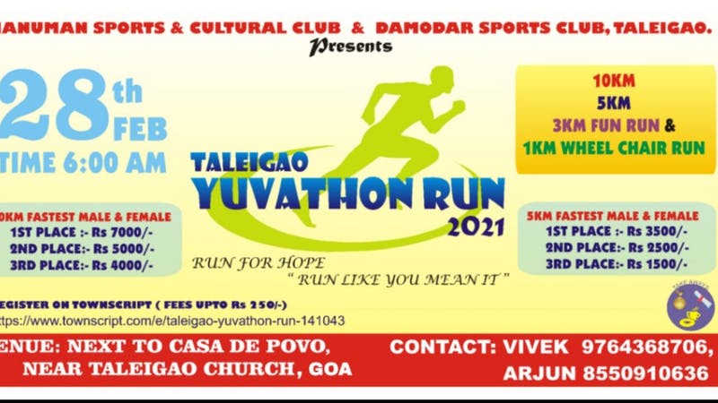Taleigao Yuvathon Run  2021