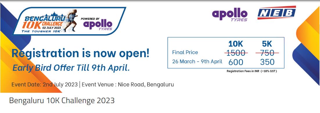 Bengaluru 10k Challenge 02nd July 2023