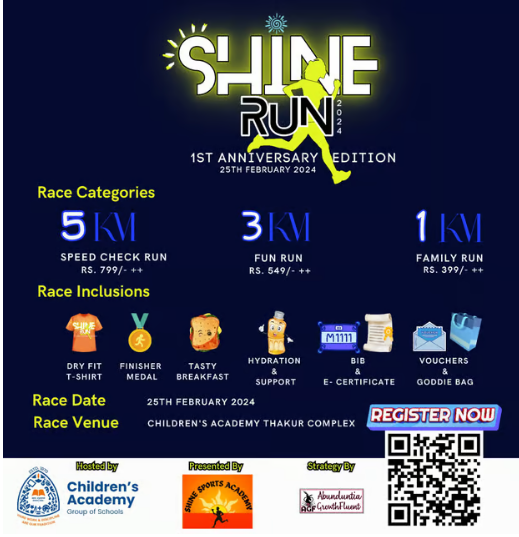 Shine Sports Academy Anniversary Run 2024