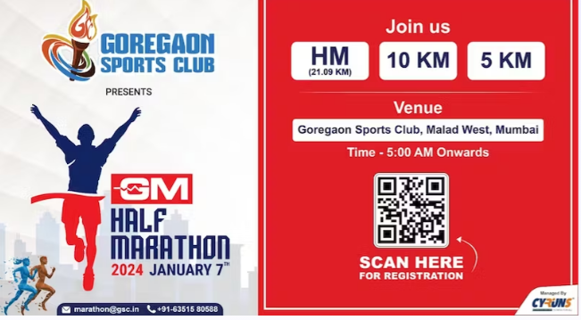 Goregaon Sports Club Gm Half Marathon 2024