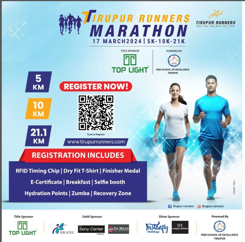 Tirupur Runners Marathon 2024