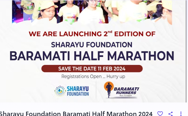 Sharayu Foundation Baramati Half Marathon 2024