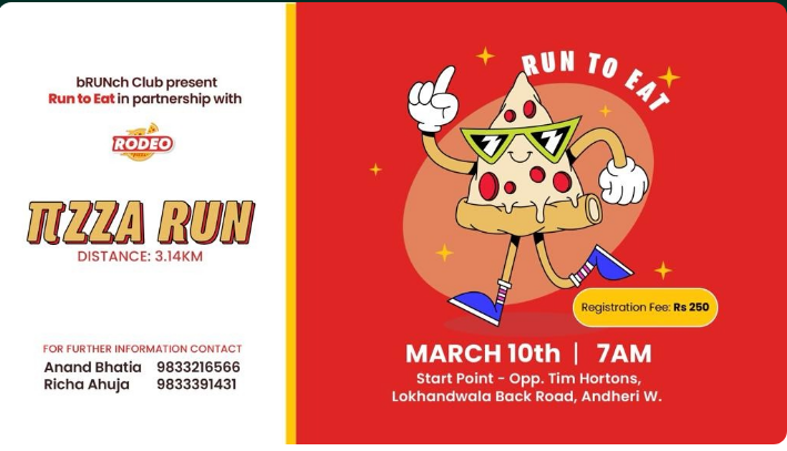 Pizza Run- Run 3.14 Km To Celebrate Pi Day