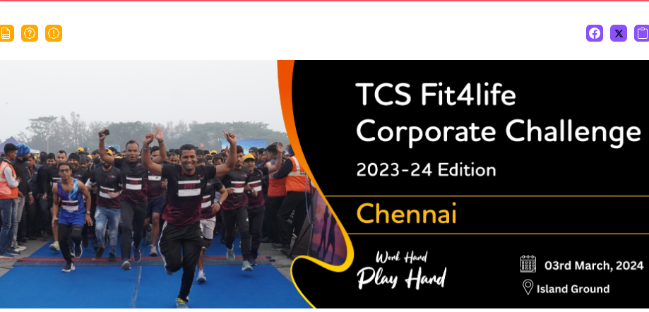 Tcs Fit4life Corporate Challenge Chennai '24