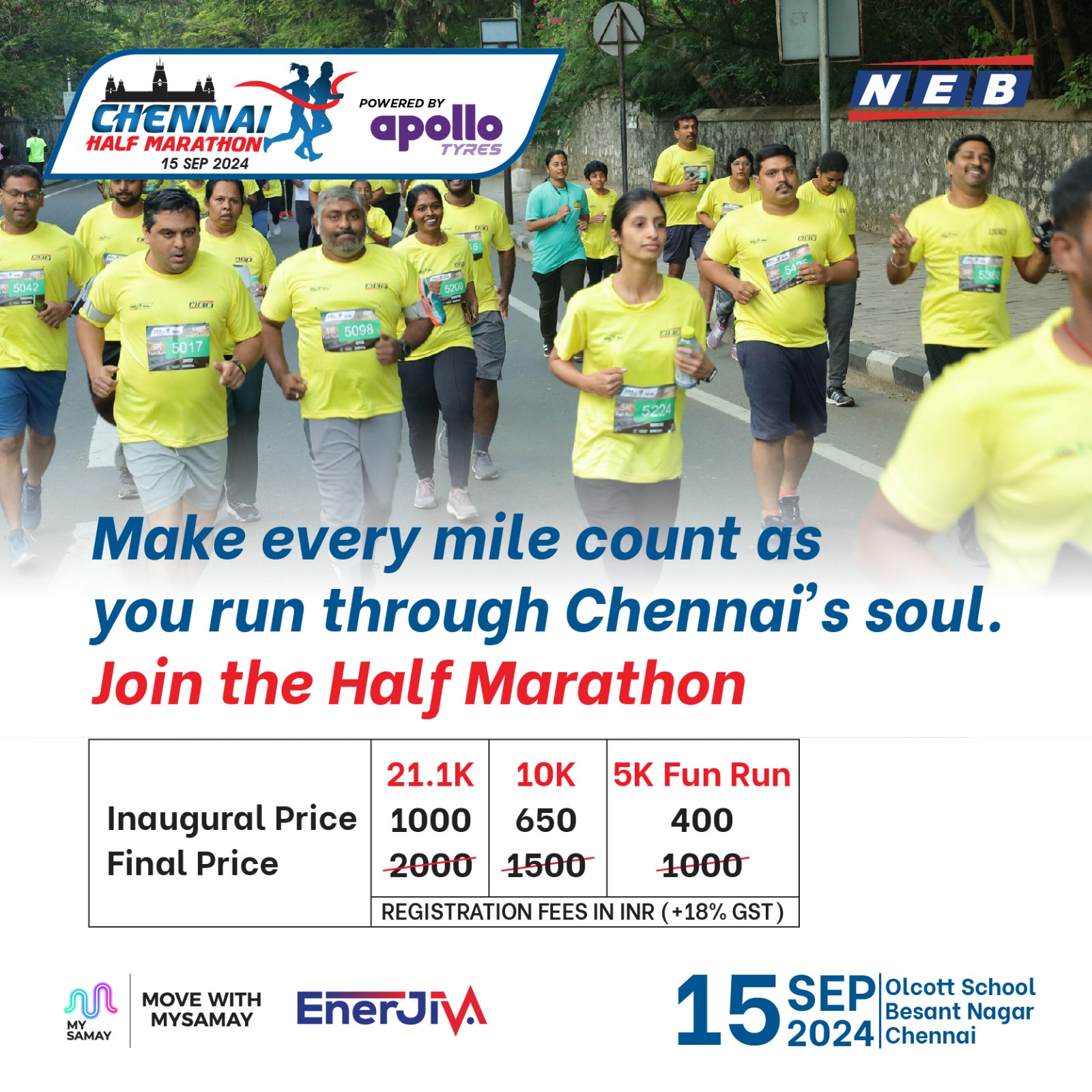 Chennai Half Marathon 2024 - 15th September 2024