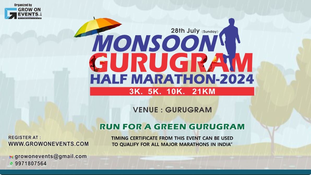 Monsoon Gurugram Half Marathon-2024