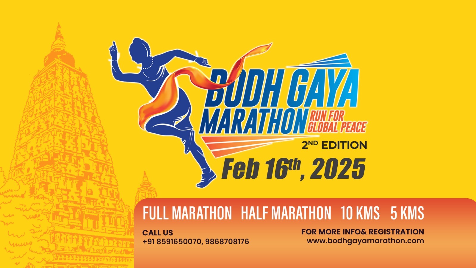 Bodhgaya Marathon - Run For Global Peace - 2nd Edition