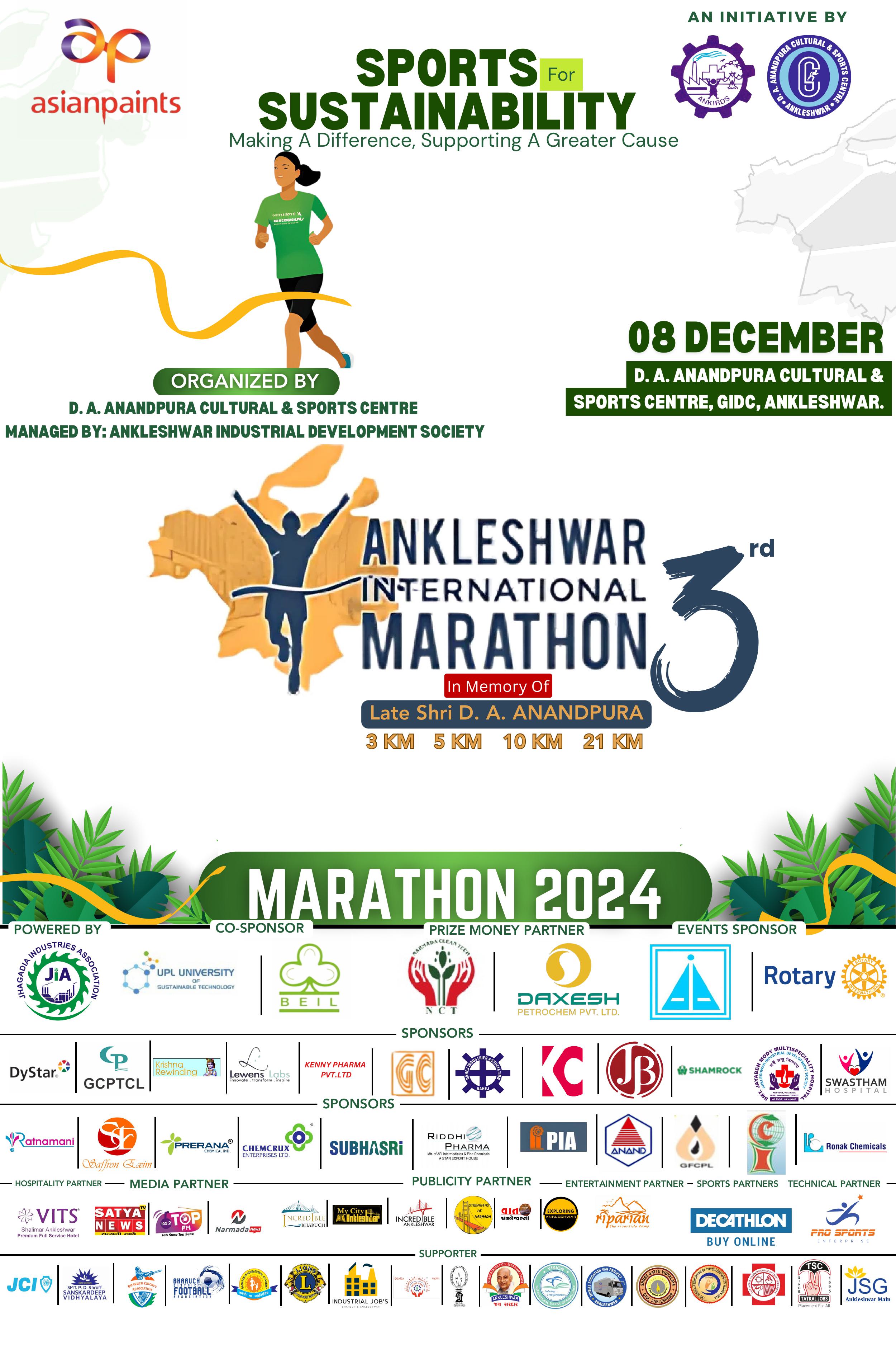 Asian Paints Ankleshwar Marathon Dec 2024