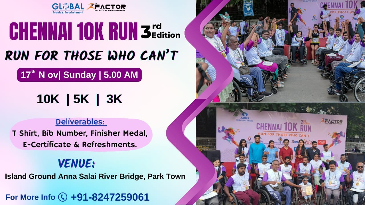 Chennai 10k Run (3rd Edition) - Run For Those Who Can't