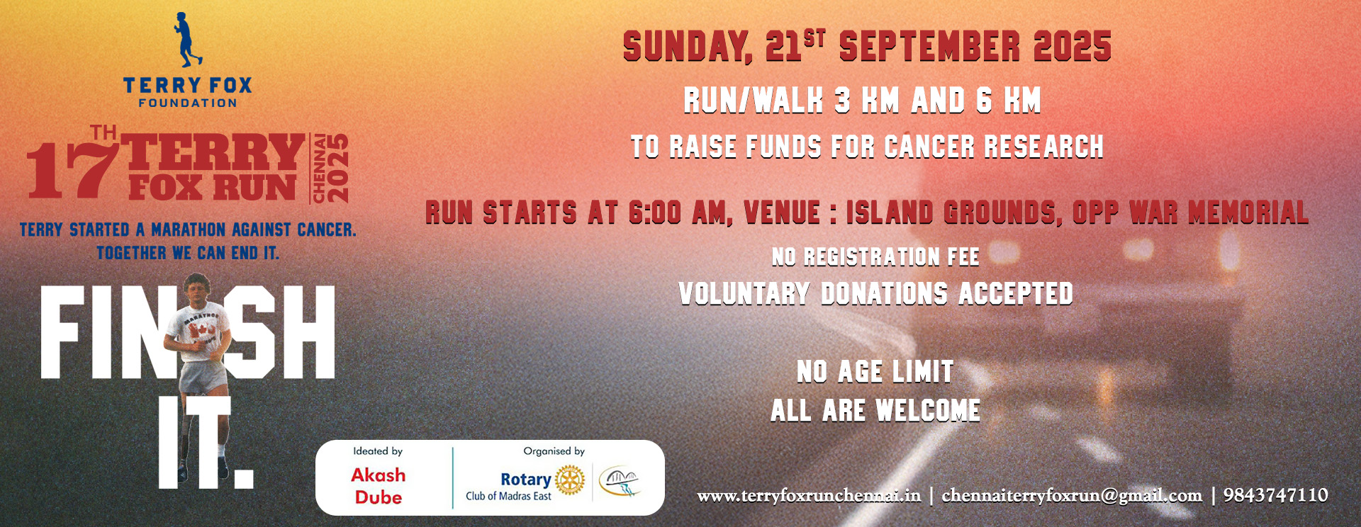 Terry Fox Run Chennai 2025