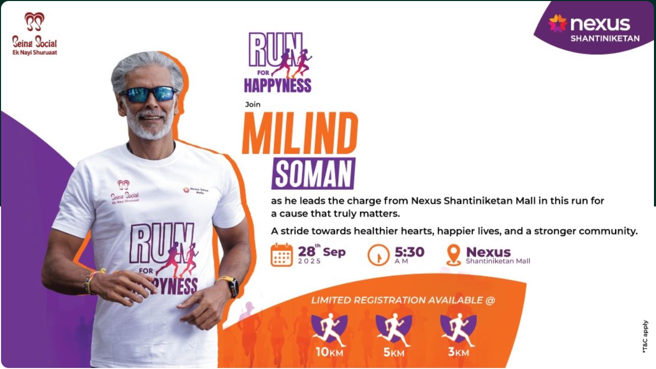 Run For Happyness 2025 - Nexus Shantiniketan Mall