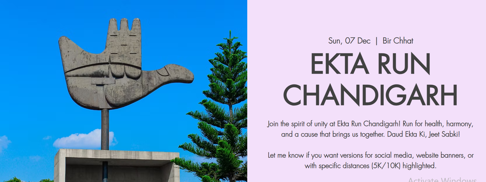 Ekta Run Chandigarh