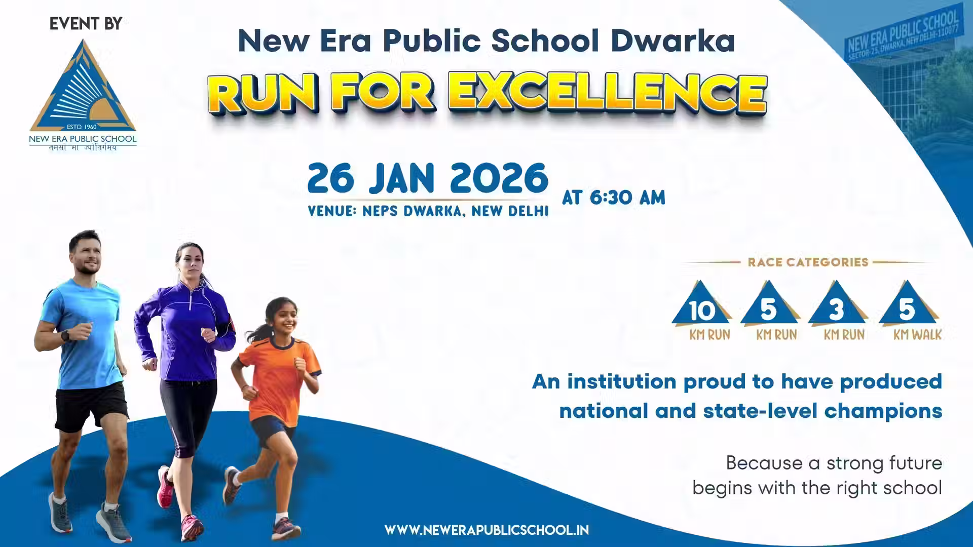 New Era Public School Dwarka Run for Excellence