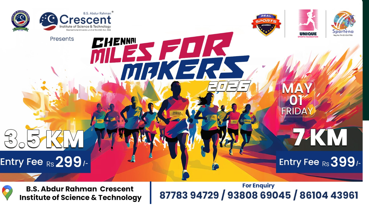 Chennai Miles for Makers – Mass Marathon 2026