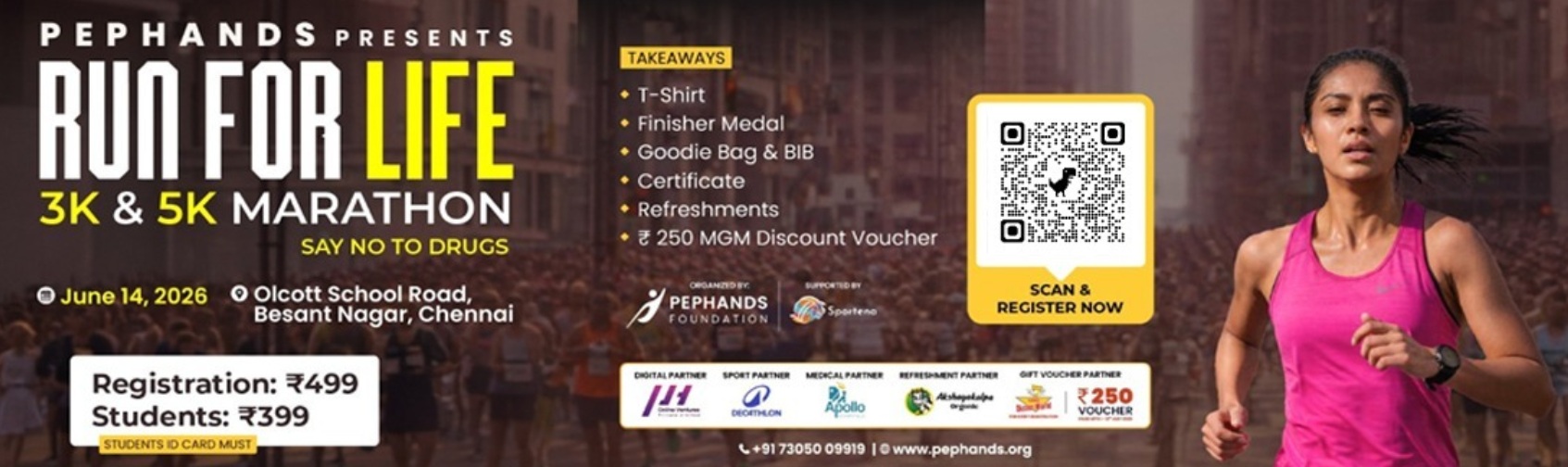 Pephands Run For Life - 3K & 5K Marathon
