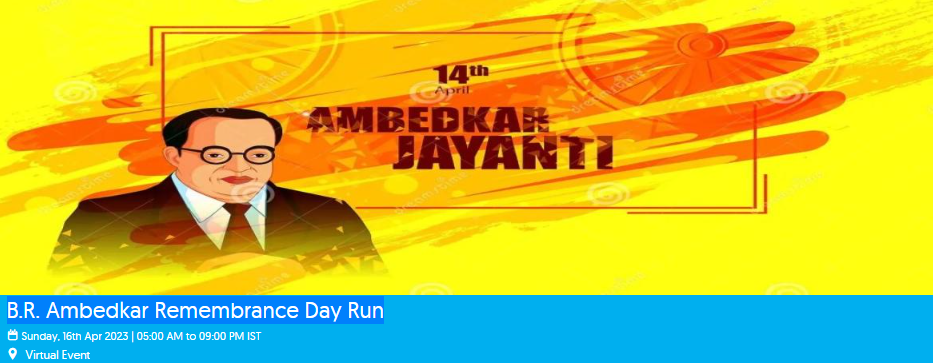 RaceMart - B.r. Ambedkar Remembrance Day Run